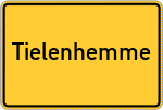 Place name sign Tielenhemme