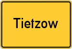 Place name sign Tietzow