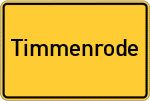 Place name sign Timmenrode