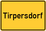 Place name sign Tirpersdorf