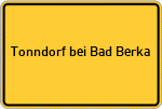 Place name sign Tonndorf bei Bad Berka