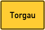 Place name sign Torgau