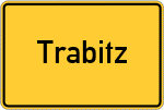 Place name sign Trabitz, Oberpfalz
