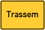 Place name sign Trassem