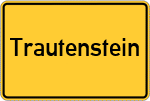 Place name sign Trautenstein