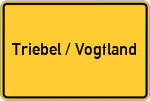 Place name sign Triebel / Vogtland
