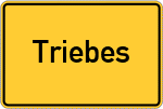 Place name sign Triebes