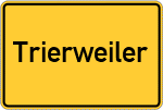 Place name sign Trierweiler