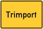 Place name sign Trimport