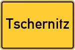 Place name sign Tschernitz
