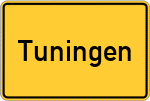 Place name sign Tuningen