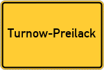 Place name sign Turnow-Preilack