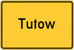Place name sign Tutow