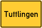Place name sign Tuttlingen