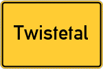 Place name sign Twistetal