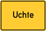 Place name sign Uchte