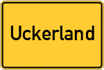 Place name sign Uckerland