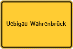 Place name sign Uebigau-Wahrenbrück