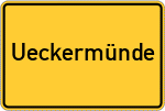 Place name sign Ueckermünde