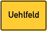 Place name sign Uehlfeld