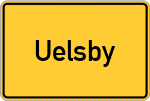Place name sign Uelsby