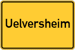 Place name sign Uelversheim