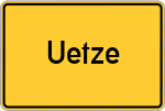 Place name sign Uetze