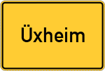 Place name sign Üxheim