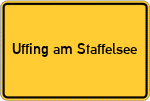 Place name sign Uffing am Staffelsee