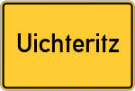 Place name sign Uichteritz
