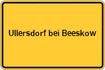 Place name sign Ullersdorf bei Beeskow