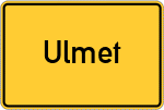 Place name sign Ulmet