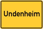 Place name sign Undenheim