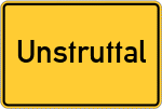 Place name sign Unstruttal