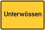 Place name sign Unterwössen