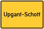 Place name sign Upgant-Schott