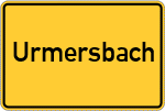 Place name sign Urmersbach