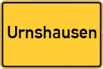 Place name sign Urnshausen