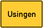 Place name sign Usingen