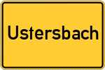 Place name sign Ustersbach