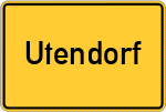 Place name sign Utendorf