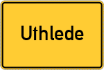 Place name sign Uthlede