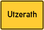 Place name sign Utzerath