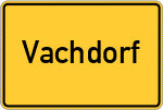Place name sign Vachdorf