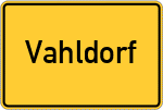 Place name sign Vahldorf