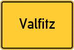 Place name sign Valfitz