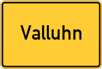 Place name sign Valluhn
