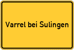 Place name sign Varrel bei Sulingen