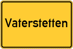Place name sign Vaterstetten