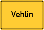 Place name sign Vehlin